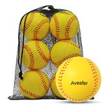 Avesfer Practice Foam Softballs 11 inch Soft Baseballs Safely Training Batting Hitting Ball and Fielding Indoor Outdoor for Teenager Players Pack 6