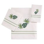 Avanti Linens Viva Palm Collection, 3 pc Towel Set, White