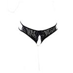 KHUFUZI Women's Sexy Lace Lingerie Panties Sleepwear Gift for Girlfriend (Black)