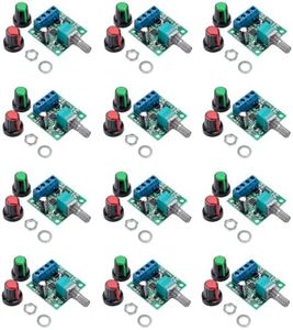 12 Pieces PWM Low-Voltage Motor Speed Controllers, Model 1803BK/1803B,for DC 1.8V/3V/5V/6V/12V Input Voltage and a Maximum Output Current of 2A.