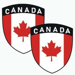 5 PCS Canada Flag Shield Sticker,4x4 In Canadian Decal, Large Banner Decor For Car Bumper Window Laptop