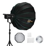 HIFFIN KL-85 (85cm) Octagonal Softbox Quick Release | Bowens Mount with Grid, 2 Diffusers & Beauty Dish | for Hiffin COB Lights & All Bowens Mount Studio Lights