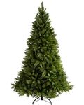 WeRChristmas Victorian Pine Christmas Tree with Easy Build Hinged Branches - 7 feet/2.1 m, Green