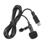 ZDHF 150cm Professional Mini USB Omni-Directional Stereo Mic Microphone with Collar Clip for Gopro Hero 3 3+ 4