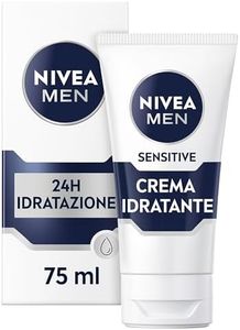 NIVEA MEN Sensitive Crema Idratante 6 x 75 ml, Crema viso uomo per un sollievo immediato dalle irritazioni, Crema idratante viso uomo 24h, Crema uomo senza profumo per pelli sensibili