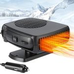 Car Heater, Portable Car Heaters for Vehicle, 200W 12V Car Heater that Plugs into Cigarette Lighter, 2 in 1 Heating& Cooling Fast Heating Defrost Defogger, 360 °Rotatable Handheld Windscreen Defroster