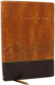 Peace of God Bible: Discover and Experience God's Shalom Throughout the Bible (NKJV, Brown Leathersoft, Red Letter, Comfort Print)