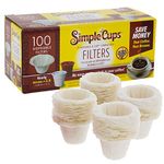 Disposable Filters for Use in Keurig® Brewers - Simple Cups - 100 Replacement Filters - Use Your Own Coffee in K-cups by Simple Cups