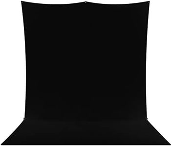 Westcott X-Drop Pro Wrinkle-Resistant 8' x 13' (2.44 x 3.96m) Sweep Backdrop for Full-Body Photos & Group Portraits, Video Interviews & Photo Booths - Portable and Travel Friendly (Rich Black)