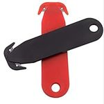 Double Blade Opener Metal Box Cutters Safety Utility Box Cutter Tool for Home Office Use Black (Red)