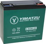 Yimatzu Battery - EV12200 / 6-DCM-20/6-DZM-20/6-FM-20, AGM, 12V 20Ah, Threaded Terminals High-Performance Power Solution with Superior Technology and Unmatched Durability for Various Applications