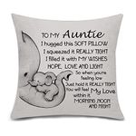 Bacmaxom Aunty Gifts from Niece Nephew Cushion Cover Throw Pillow Cover for Auntie from Nice Nephew Mother's Day Birthday (auntie)