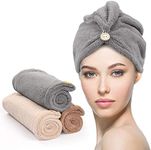 YFONG Microfiber Hair Towel 3 Pack,