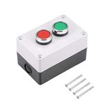 uxcell Push Button Switch Station Momentary NC NO Red Green Switches 440V 10A