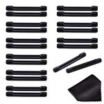 Mtlee Silicone Eyeglasses Temple Tips Sleeve Retainer, Anti-Slip Elastic Ear Grip Hook for Sunglasses Reading Glasses Sporting Eyeglasses Nerd Wax For Glasses, 10 Pairs (Black)