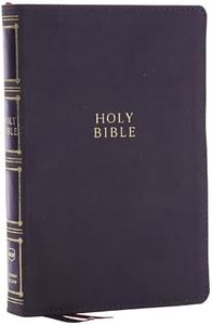 NKJV, Compact Center-Column Reference Bible, Gray Leathersoft, Red Letter, Comfort Print