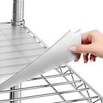 Shelf Liners for Wire Shelf System - Set of 4-24 x 48 inch - Frosted Plastic Wire Shelving Shelf Mats