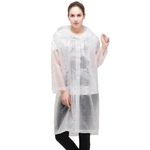 Alexvyan White Transparent EVA Rain Ponchos for Women Girl Reusable, EVA Raincoats with Hood for Women Rain Ponchos for Camping, Hiking, Music Festival, Scooty Travel Outdoor Activities-Thickness (M)