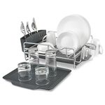Polder 4-Piece Aluminum Advantage Dish Rack, Kitchen Organization and Storage, Dish Drying Rack for Kitchen Counter, 19" x 14.3" x 6.9"