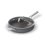 Ninja C30140C, Foodi NeverStick Premium 4-Quart (3.8L) Sauté Pan with Glass Lid, Silver (Canadian Version)