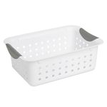 Sterilite 16228012 Small Ultra Plastic Storage Organizer Basket -White (24 Pack)