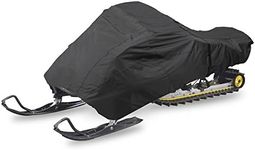 Pyle, Snowmobile Cover, Waterproof, Universal Snowmobile Cover, Heavy Duty Fabric, Dual Air Vents, Includes Storage Bag, Elastic Cord, Non-Scratch Hood Liner, 114”-125” Compatibility, 300D Polyester