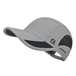 TITECOUGO Mens Hats Running Cap Summer Sun Hat Dri Fit Workout Cooling Hats Truck Hat Hiking for Golf Hiking Outdoor Camping Gym Tennis Travel Cycling Horse Fishing Walking Light Gray