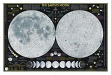 National Geographic Moon Wall Map - Laminated (42.5 x 28.5 in) (National Geographic Reference Map)