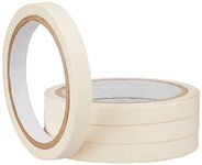 Amazon Brand - Solimo Masking Tape, 12mm (Width), 20 Meters (Length), Pack of 5