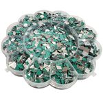 INDIKONB Craft Mirrors Set with Storage Box | Glass Pieces for Lippan Art, Crafts, and Jewelry Making - Combo Set of 12 Shapes, 4-11mm (Silver 2)