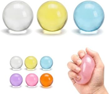 Coconut Oil Stress Ball, 2026 New Portable Dumpling Squishy Coconut Squeeze Desk Squishies, Non-Sticky Slow Rising Squeeze Balls for Relaxation and Focus (White Yellow Blue)