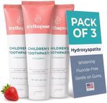 Hydroxyapatite Toothpaste, Whitening, Fluoride Free, Strawberry 4 Oz 3-Pack