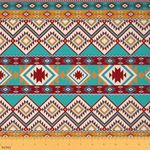 Feelyou Yellow Red Southwestern Upholstery Fabric for Chairs Geometric Fabric by The Yard Western Decor Tribal Native American Design Decorative Waterproof Fabric 1 Yard Stripe Line Outdoor Fabric