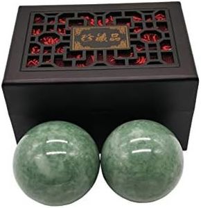 BCQLI 2" Greenish Stone Baoding Balls,Hand Exercise Tool