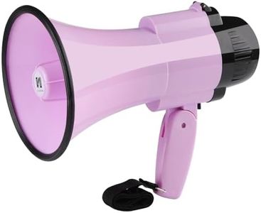 MGROLX Portable Megaphone Spearker/Bullhorn-with Built-in Siren/Alarm-Music-30 Watt Power & 800 Yard Range-Sliding Volume Adjustment-Powerful and Lightweight（Purple）