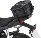 KEMIMOTO Motorcycle Tail Bag, Dual Use Motorcycle Rear Seat Bag with Waterproof Rain Cover, 22L-34L Expandable Motorbike Helmet Bag Luggage Storage Backpack