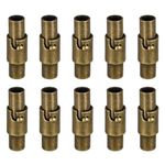 uxcell Leather Cord End Clasp, 10Pcs 3mm Hole Leather Clasps, Cord End Caps Closures Leather Cord Buckle for Jewelry Making DIY Supplies Crafts, Bronze