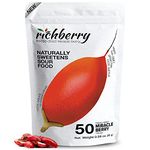 Miracle Berry by richberry, 50-Halves, Freeze Dried Premium Fruits, 100% Real Fruit, No Preservatives, Naturally Sweetens Sour Food, Great for Snacks and Taste Tripping