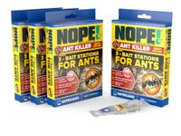 NOPE! Ant Killer Bait Station (12 x 5g) Indoor & Outdoor Ant Traps. Eradicates Ants and their Colony & Nest