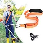 Eloptop Trimmer Strap for Weed Eater Shoulder Strap Harness [Upgraded Metal-Clip], Compatible with Greenworks/DEWALT/EGO String Trimmer, Leaf Blower, Shrub Trimmers & Snow Blower, Orange