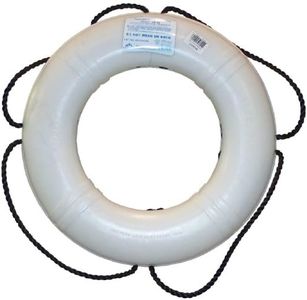 Dock Edge + Inc. USCG Approved Dolphin Life Ring Buoy (White, 24-Inch)