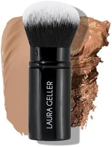 LAURA GELLER NEW YORK Retractable Airbrush Kabuki Brush for All Face Makeup & Foundation for Liquid, Cream and Powder Face Makeup With Aluminum Handle