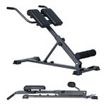 SogesPower Adjustable and Foldable Roman Chair(220LB Weight Capacity)Back Extension Bench,Buttocks Machine,Hyperextension Bench Waist and Back Abdominal Muscle Trainer,Hamstring and Glute for Home Gym