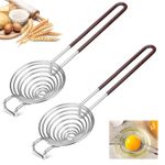 2 PCS Egg Separator Egg Separator Egg Yolk White Divider, Food Grade Egg Yolk Separator, Stainless Steel Egg Sieve Kitchen Gadget Cooking/Baker Tool Egg Extractor