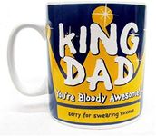 MDI Australia RO-GCM_KD King Dad Giant Mug King Dad Giant Ceramic Coffee Tea Mug, Blue