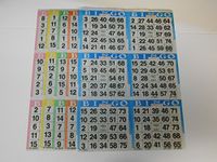 SmallToys Bingo Paper Game Cards - 6 cards - 5 sheets - 125 books - 8 Inch by 12 Inch Size Disposable Sheet - Made in USA