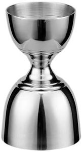 Derrison Bell Jigger Stainless Steel Bar Tool with 0.5oz, 1oz, 1.5oz and 2oz Measuring Marks, Mirror Polished Finish, One Jigger