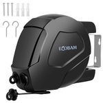 Ecobam 30m Retractable Washing Line - Double Extendable Clothes Lines for Efficient Laundry Drying - Heavy Duty Wall Mounted Clothesline - Ideal for Outdoor Indoor Stylish Black (2x15m)