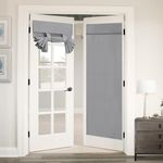 Flamingo P- Tricia Window Door Curtain Blackout French Door Curtain Panel Thermal Insulated Room Darkening Curtain Panel with Rod Pocket, Energy Efficient Privacy Assured, 1 Panel, 26 X 68, Dove Gray