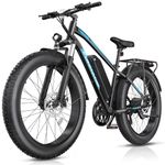 Funhang Electric Bike for Adults, Peak 1000W Ebike, 60Miles Electric Mountain Bike, 26" Fat Tire Electric Bicycle with 48V 13AH Battery, Rear Rack, Front Suspension, 7 Speed, UL 2849 Certified